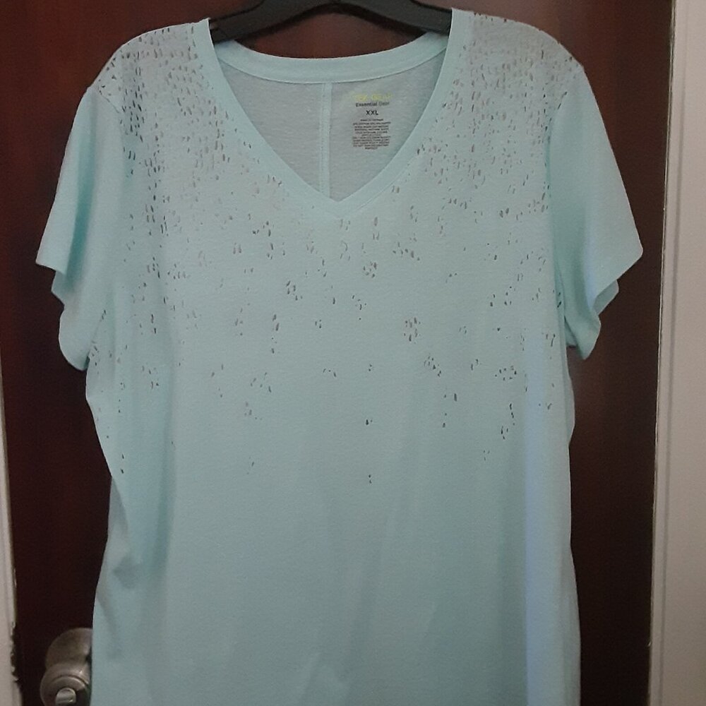 Tek Gear Size XXL Essential Gear Womens Short Sleeve Top